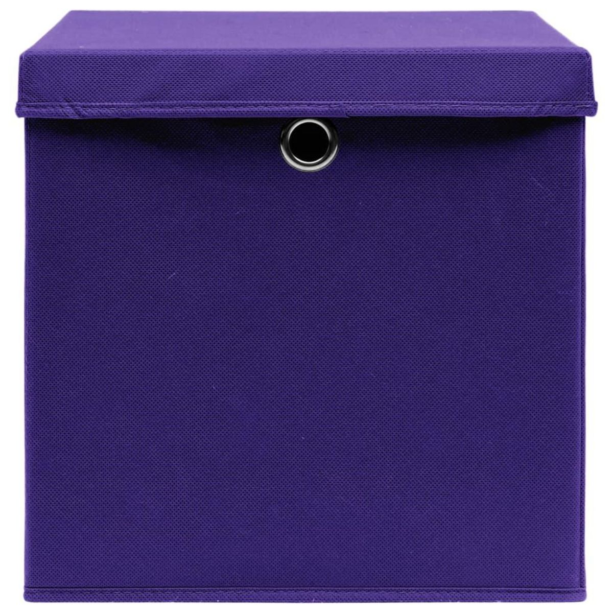 VIDAXL Boîtes de rangement et couvercles 10pcs Violet 32x32x32cm Tissu