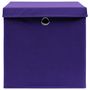 Voir la diapositive 4 : VIDAXL Boîtes de rangement et couvercles 10pcs Violet 32x32x32cm Tissu