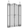 Voir la diapositive 2 : VIDAXL Portail de jardin noir 121x8x200 cm fer forge