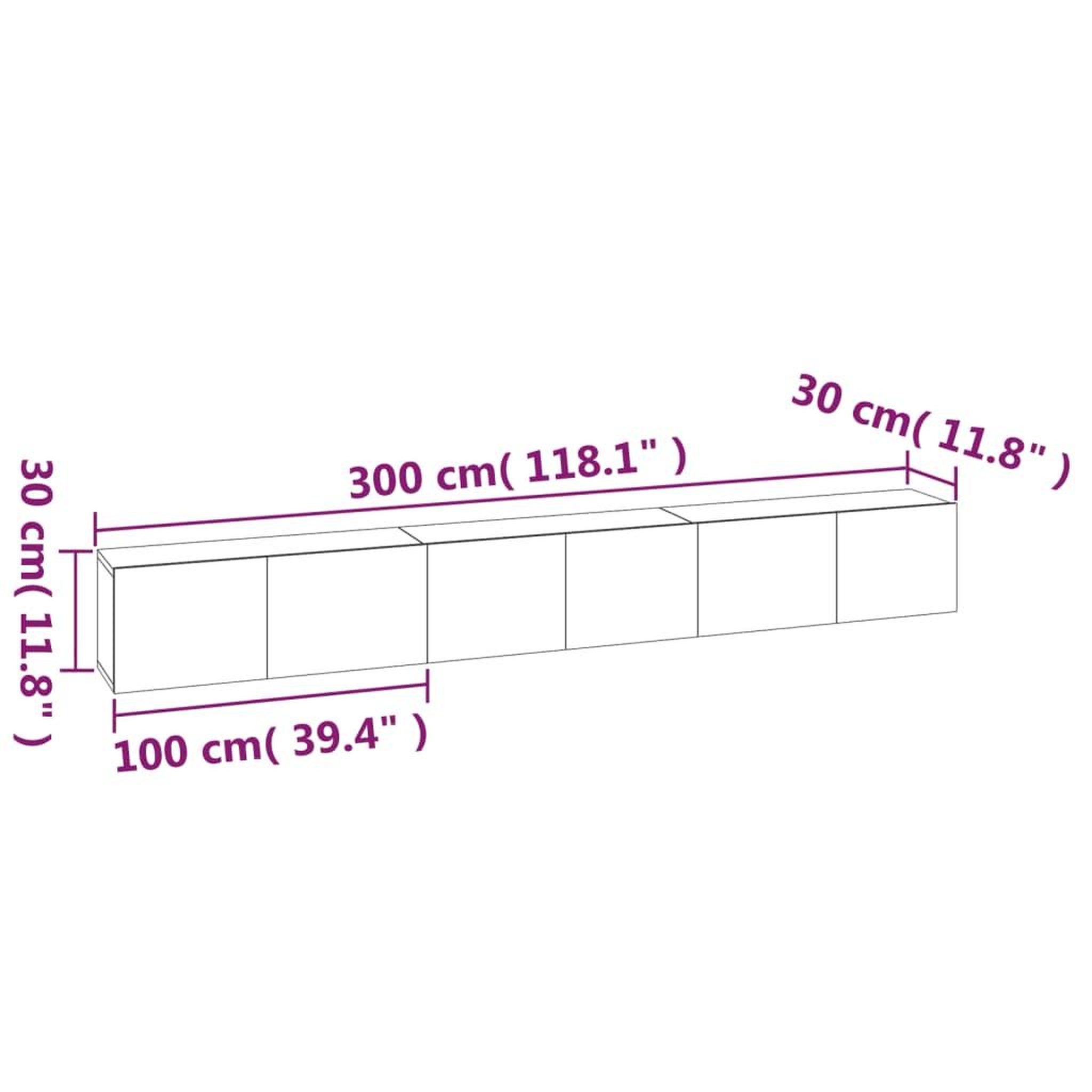 Voir la diapositive 6 : VIDAXL Ensemble de meubles TV 3 pcs Sonoma gris Bois d'ingenierie