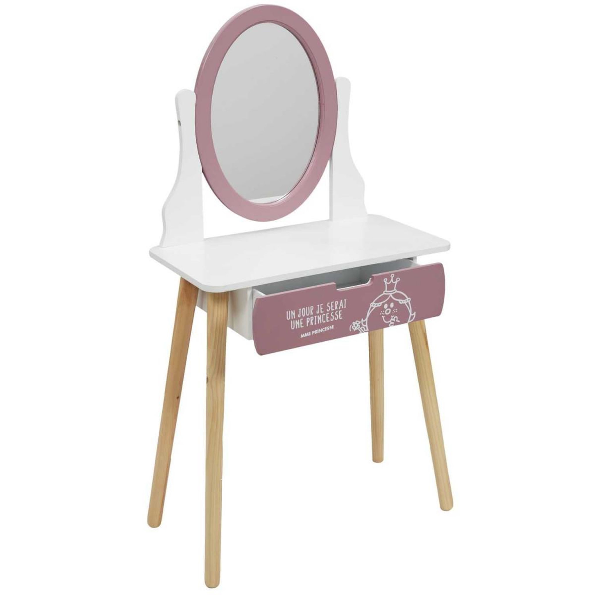 Voir la diapositive 5 : The Home Deco Factory Coiffeuse enfant  monsieur madame  108cm rose