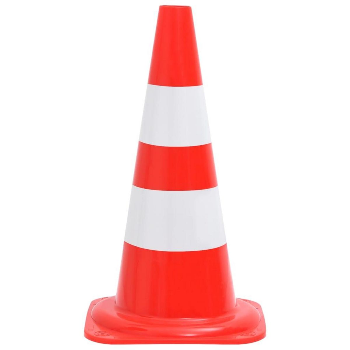 VIDAXL Cones de signalisation reflechissants 4 pcs Rouge et blanc 50cm