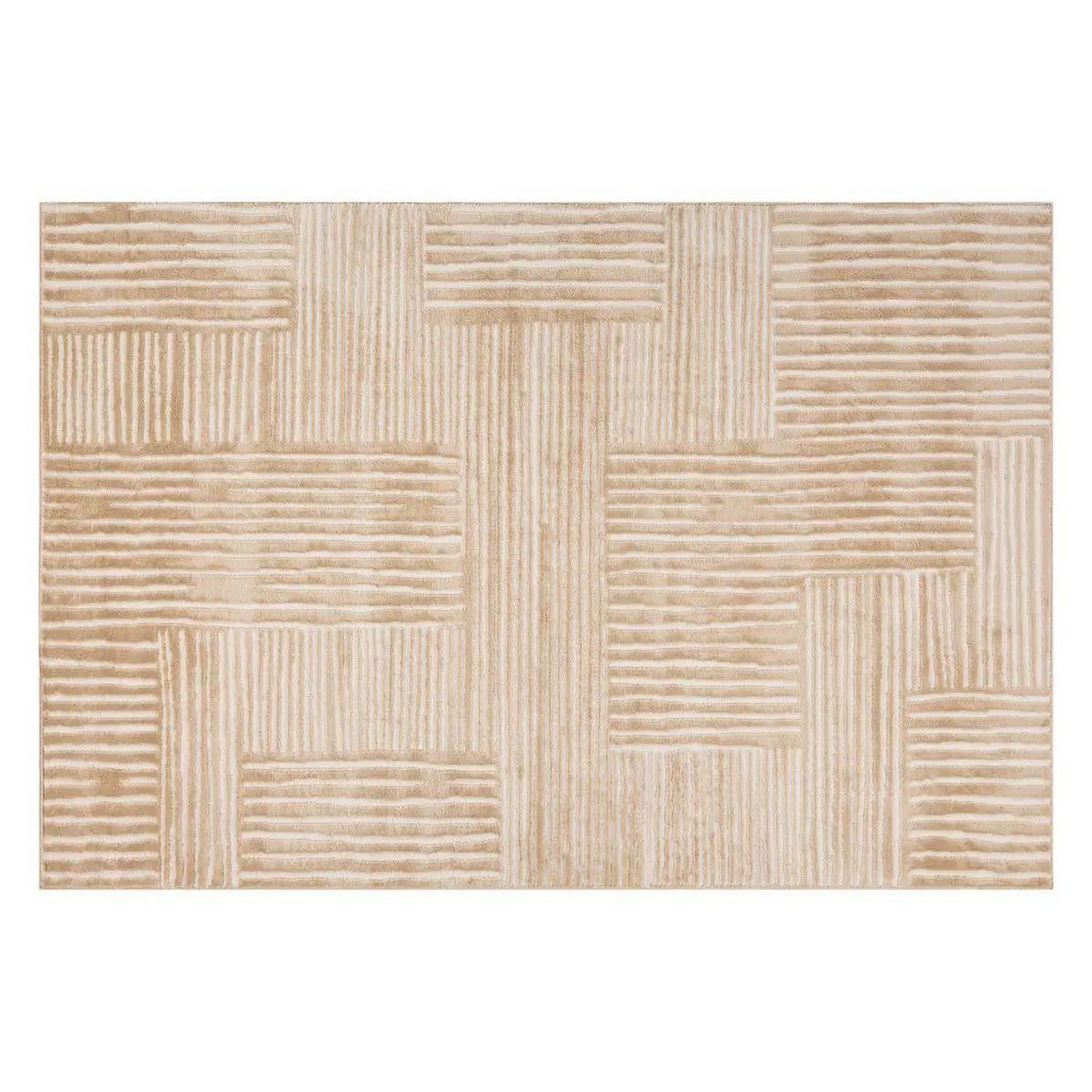 Voir la diapositive 1 : ATMOSPHERA Tapis relief déco  jana  120x170cm ivoire