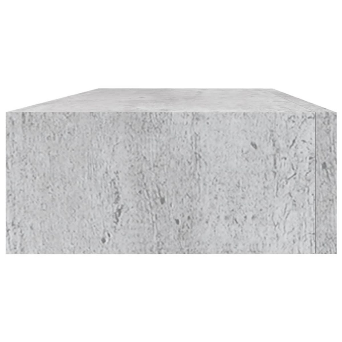 VIDAXL Etagere a tiroir murale Gris beton 60x23,5x10 cm MDF