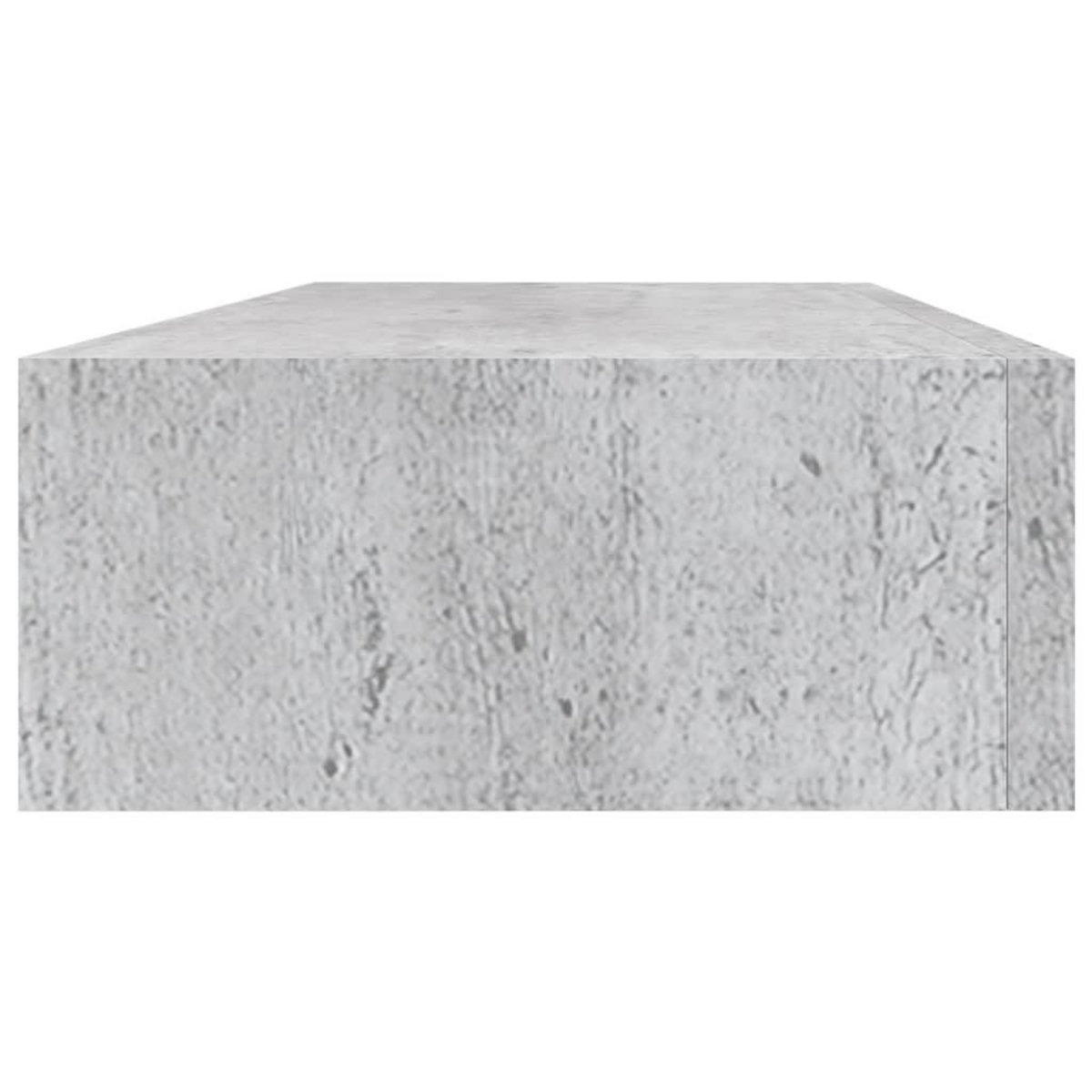 VIDAXL Etagere a tiroir murale Gris beton 60x23,5x10 cm MDF