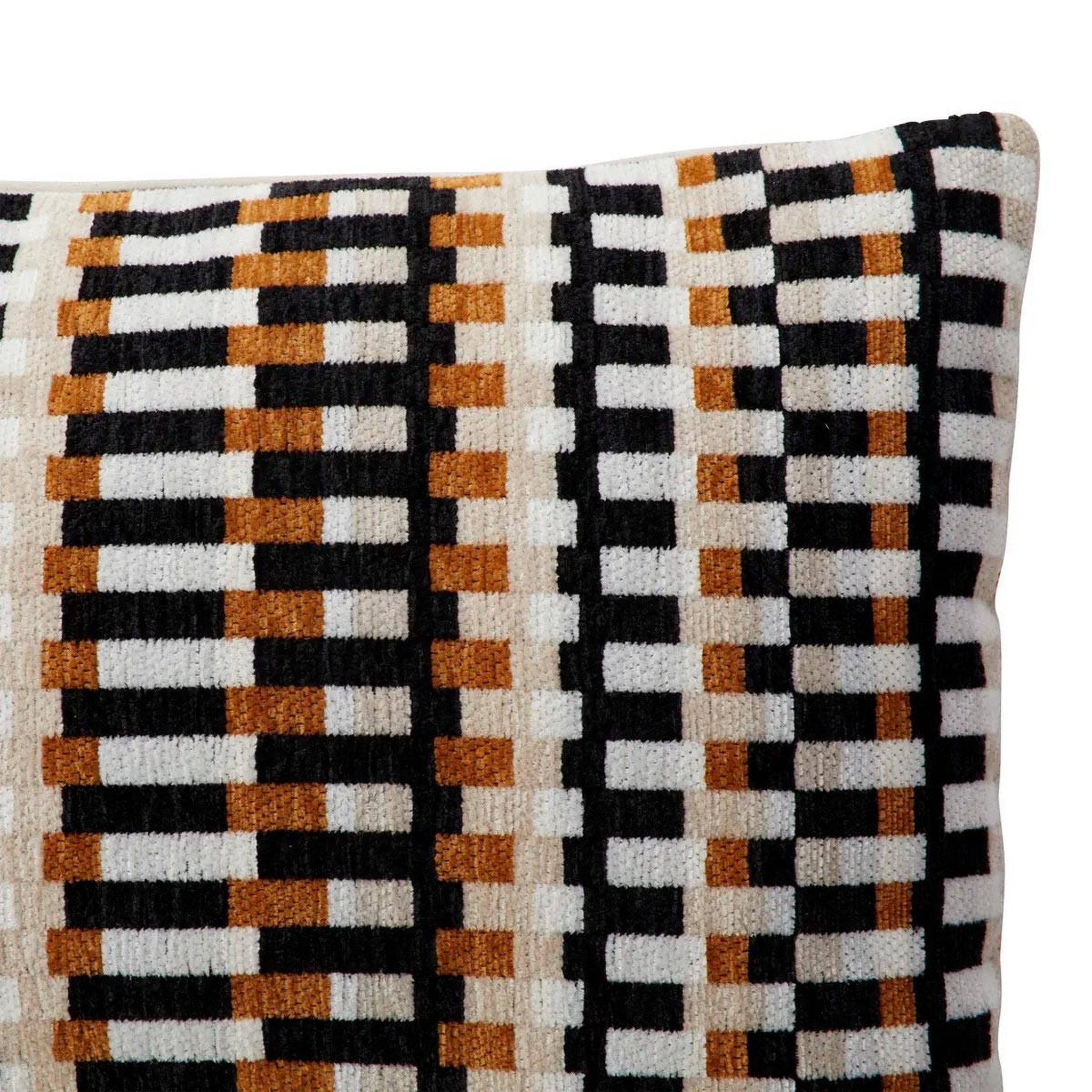 Voir la diapositive 3 : ATMOSPHERA Coussin déco jacquard  disso  30x50cm beige lin
