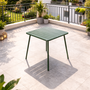 Voir la diapositive 2 : CONCEPT USINE Table carrée 4 places 70x70cm vert BERGAME