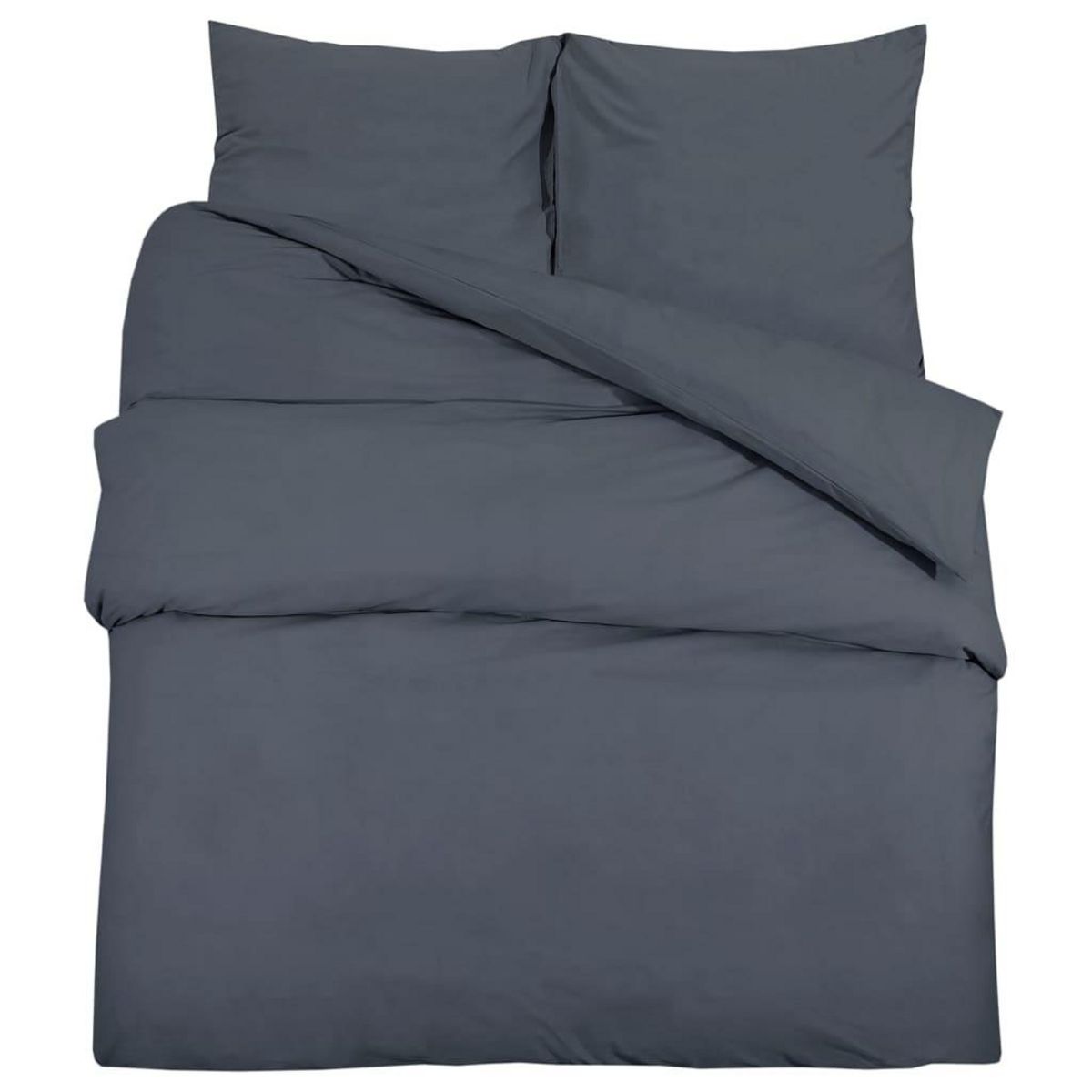 VIDAXL Ensemble de housse de couette Anthracite 140x200 cm Microfibre