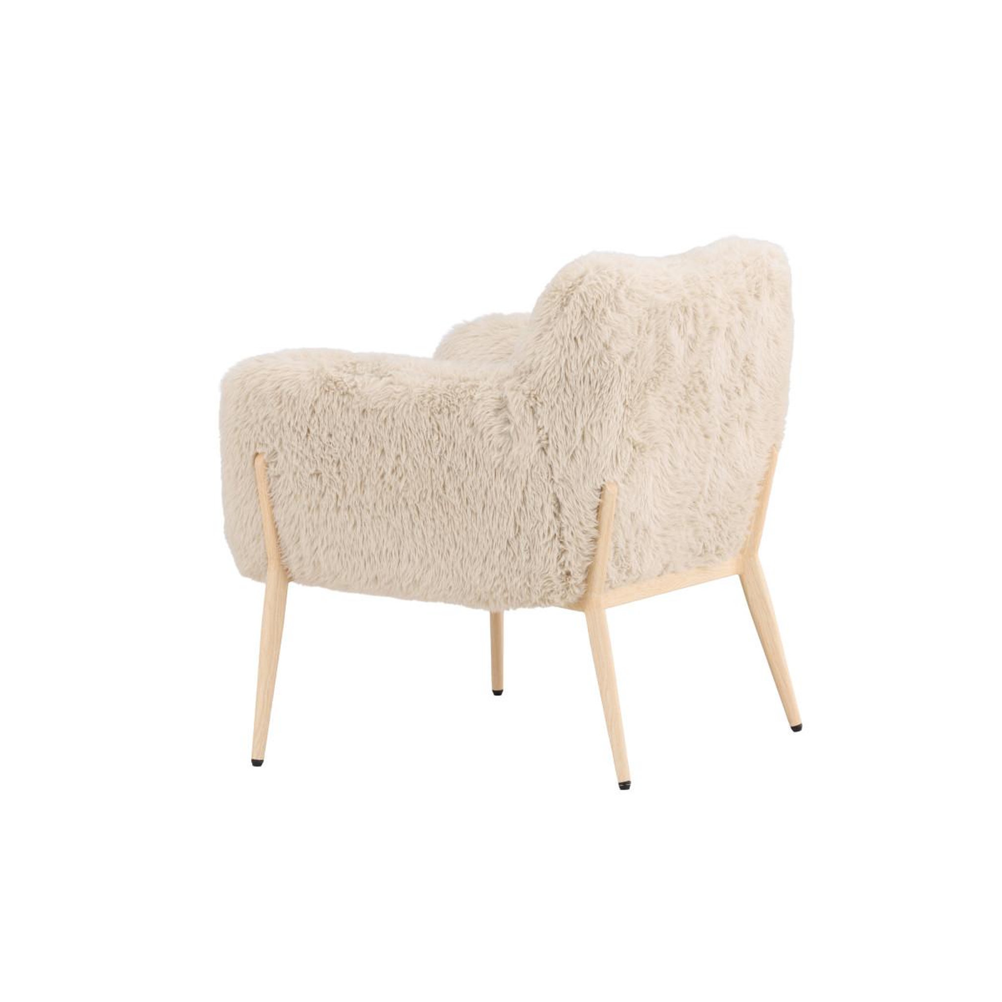 Voir la diapositive 6 : Paris Prix Fauteuil imitation fourrure  zenzi  78cm beige