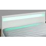 Voir la diapositive 5 : CONCEPT USINE Structure de lit à led avec rangements 140 x 190 cm blanc ENFIELD