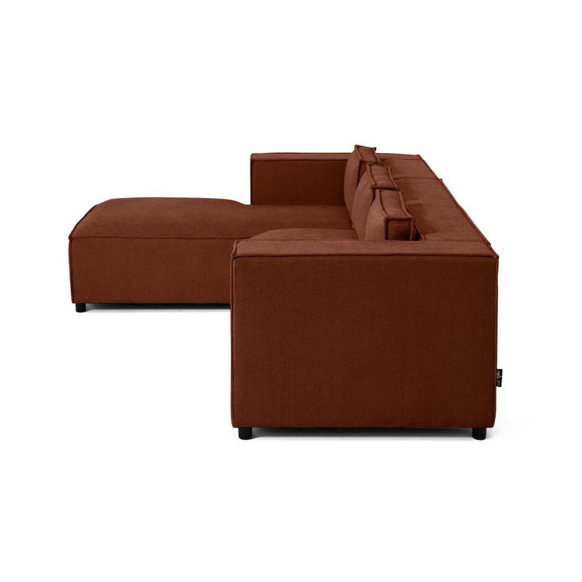 LISA DESIGN Stella - canapé d'angle gauche - 4 places - en tissu texturé