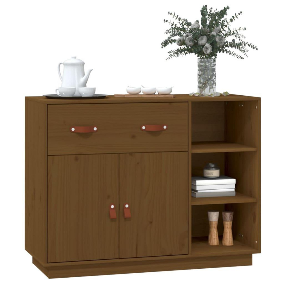 VIDAXL Buffet Marron miel 98,5x40x75 cm Bois massif de pin