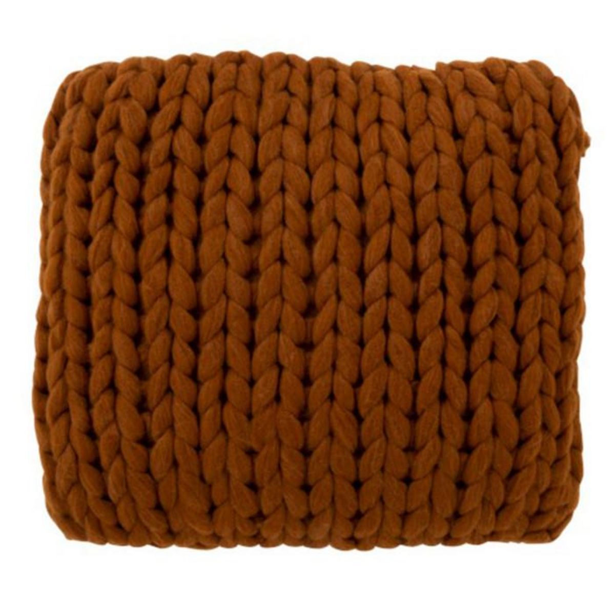 Paris Prix Coussin Carré Déco  Tricoté  40x40cm Orange