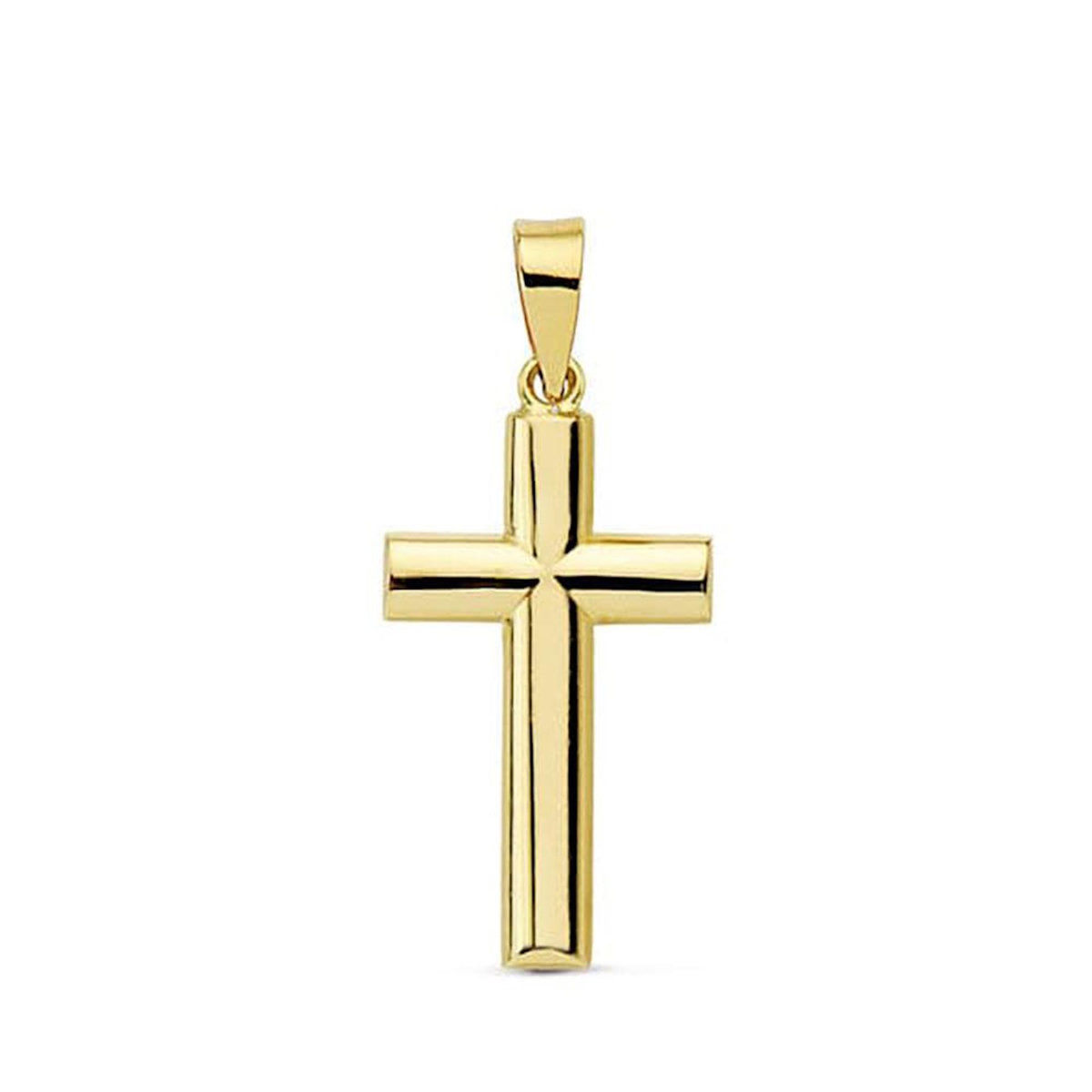 L'ATELIER D'AZUR Pendentif - Médaille Croix Or 18 Carats 750 Jaune - Chaine Offerte