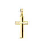 L'ATELIER D'AZUR Pendentif - Médaille Croix Or 18 Carats 750 Jaune - Chaine Offerte