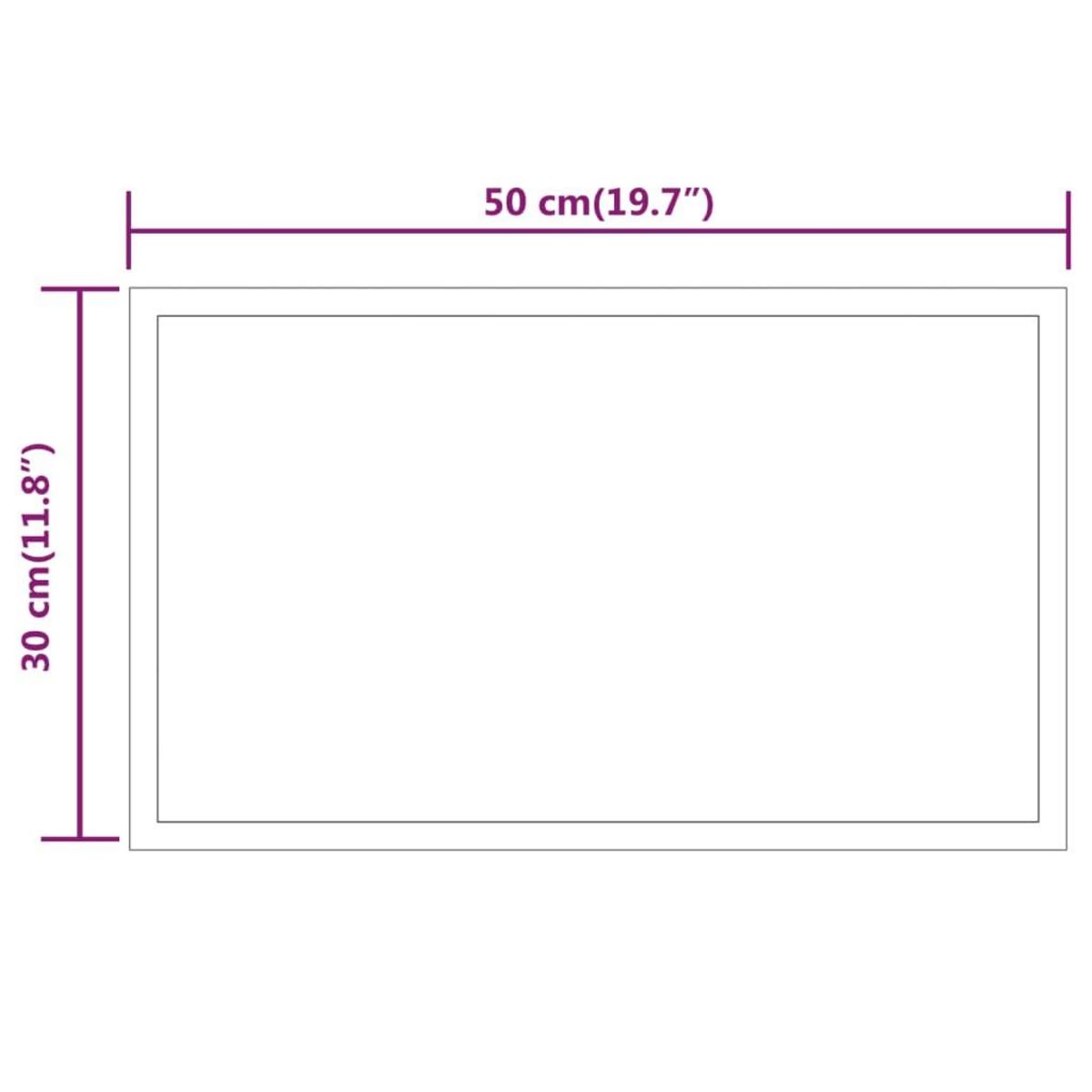 VIDAXL Miroir de salle de bain a LED 30x50 cm