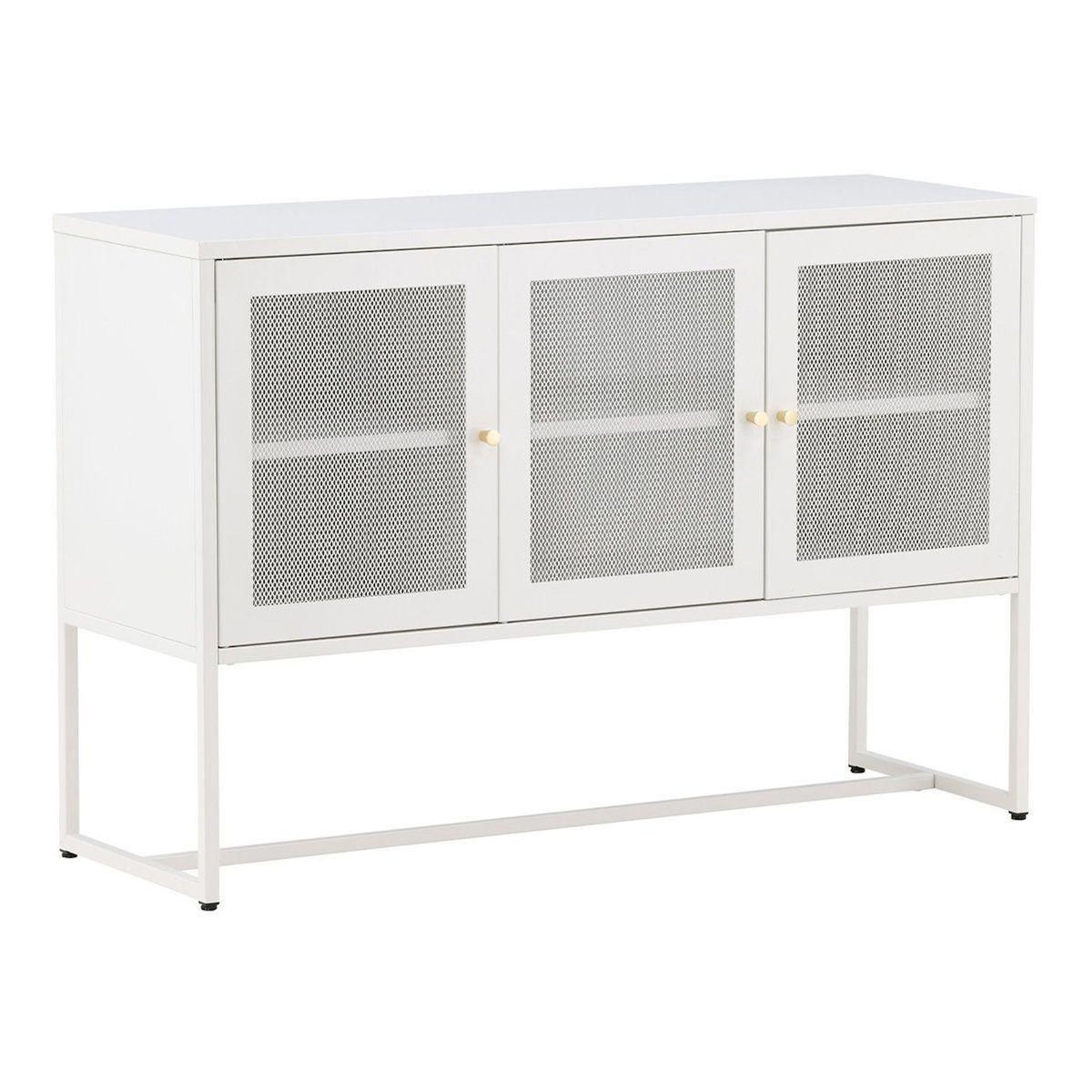 Paris Prix Bahut 3 Portes Métal  Malla  120cm Blanc