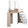 Voir la diapositive 5 : Coiffeuse d'angle 3 miroirs 5 tiroirs pivotants GIRLY