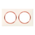 Legrand Plaque double Dooxie, LEGRAND, blanc rose