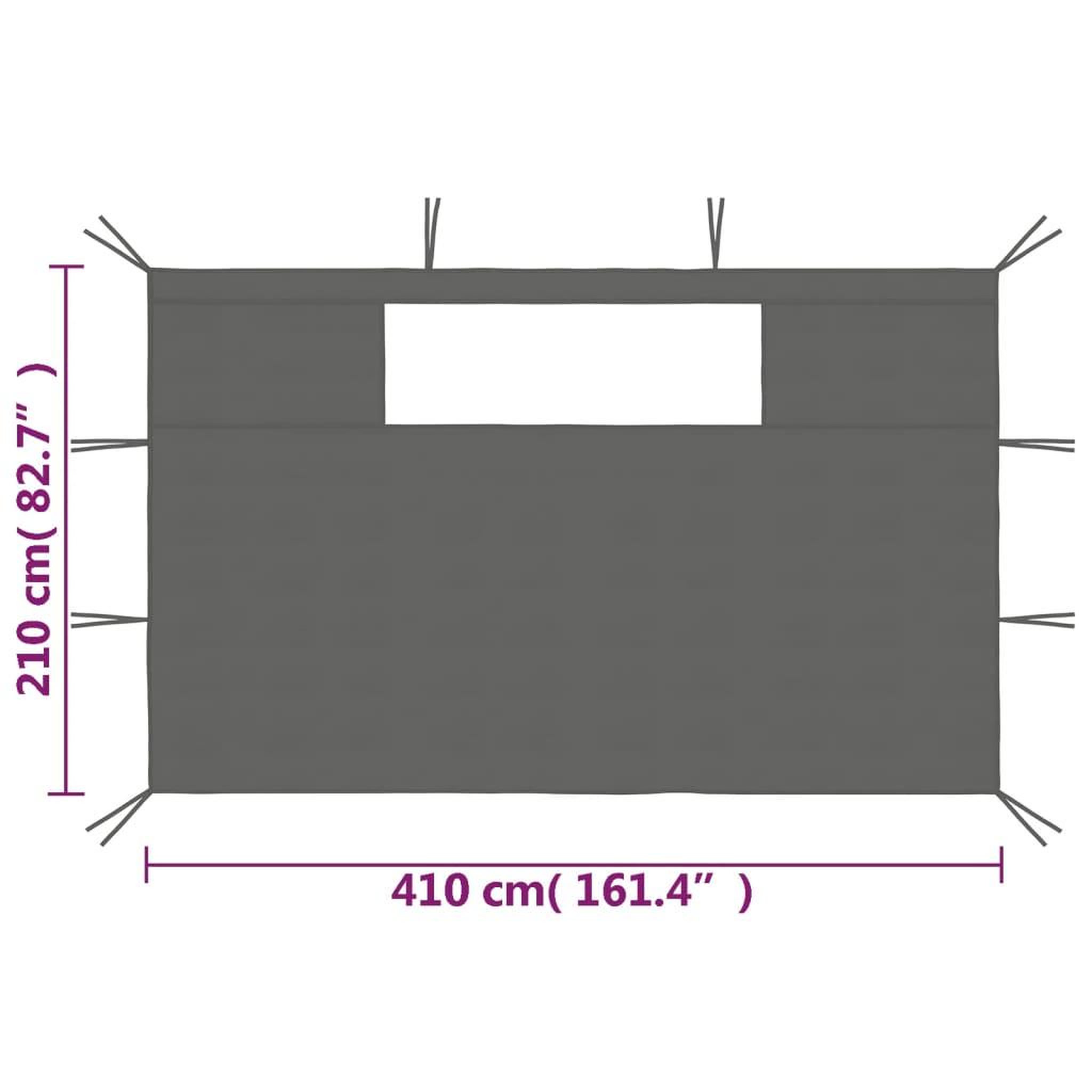 Voir la diapositive 6 : VIDAXL Parois laterales de belvedere avec fenetres 2 pcs Anthracite