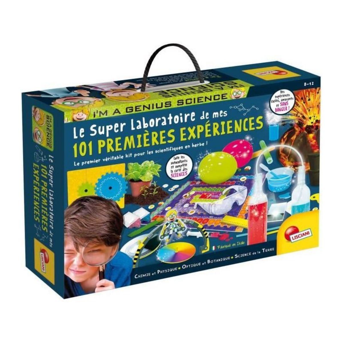 LISCIANI GIOCHI Le super laboratoire de mes 101 premieres expériences - Kit Scientifique - I'M A GENIUS