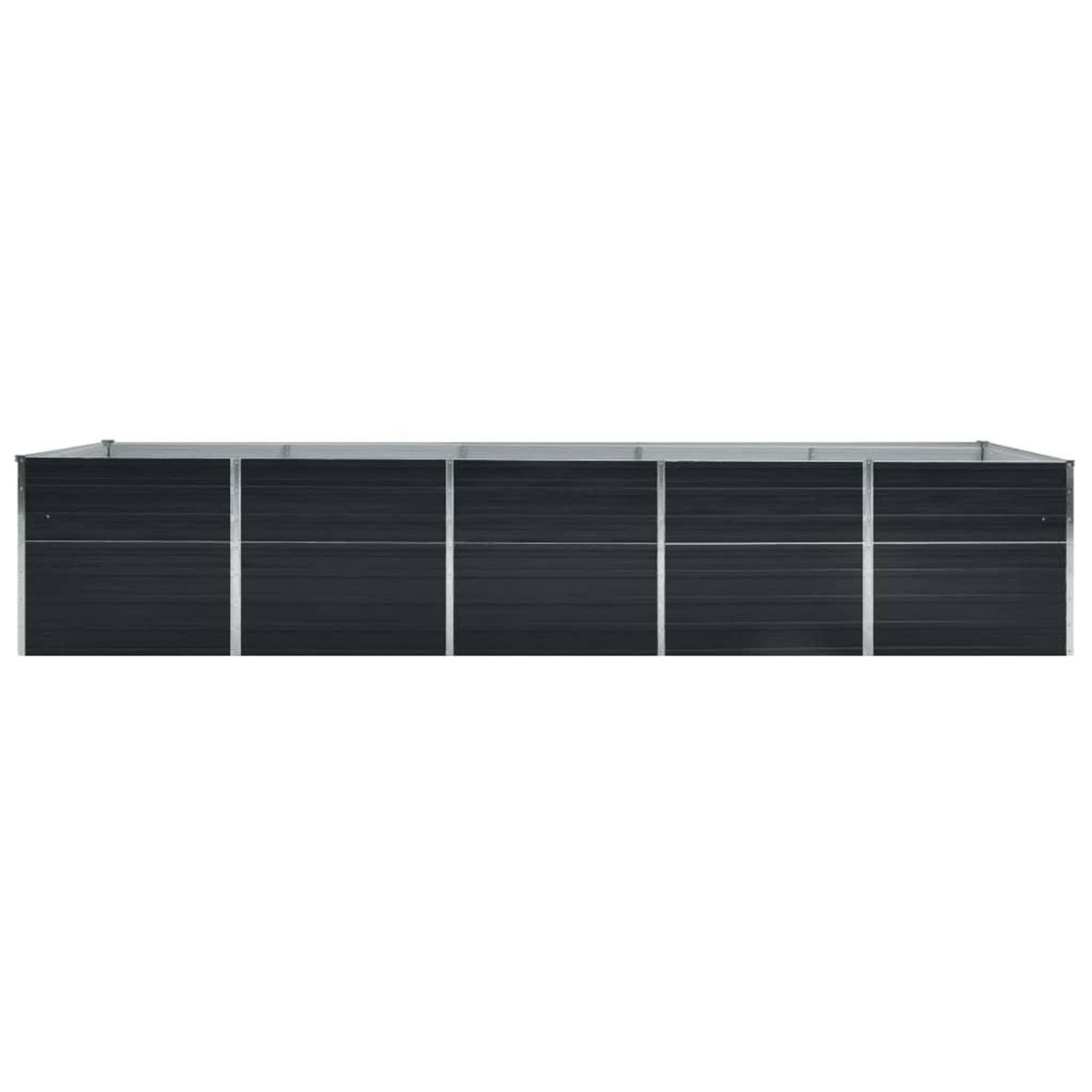 VIDAXL Lit sureleve de jardin Acier galvanise 400x80x45 cm Anthracite