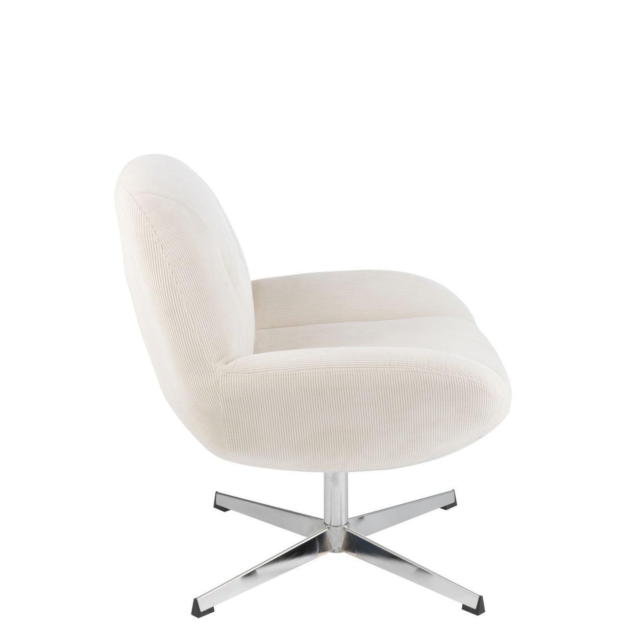 Voir la diapositive 3 : J-LINE Fauteuil Lounge  Chill  79cm Crème