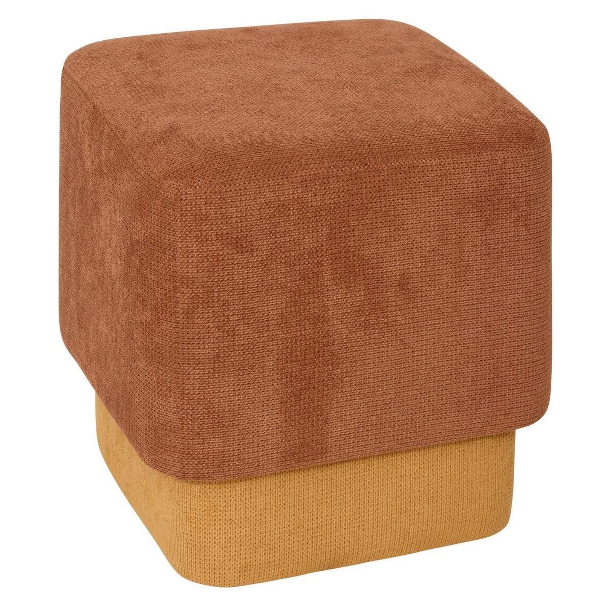 ATMOSPHERA Pouf 2 en 1  doki  41cm ambre & ocre