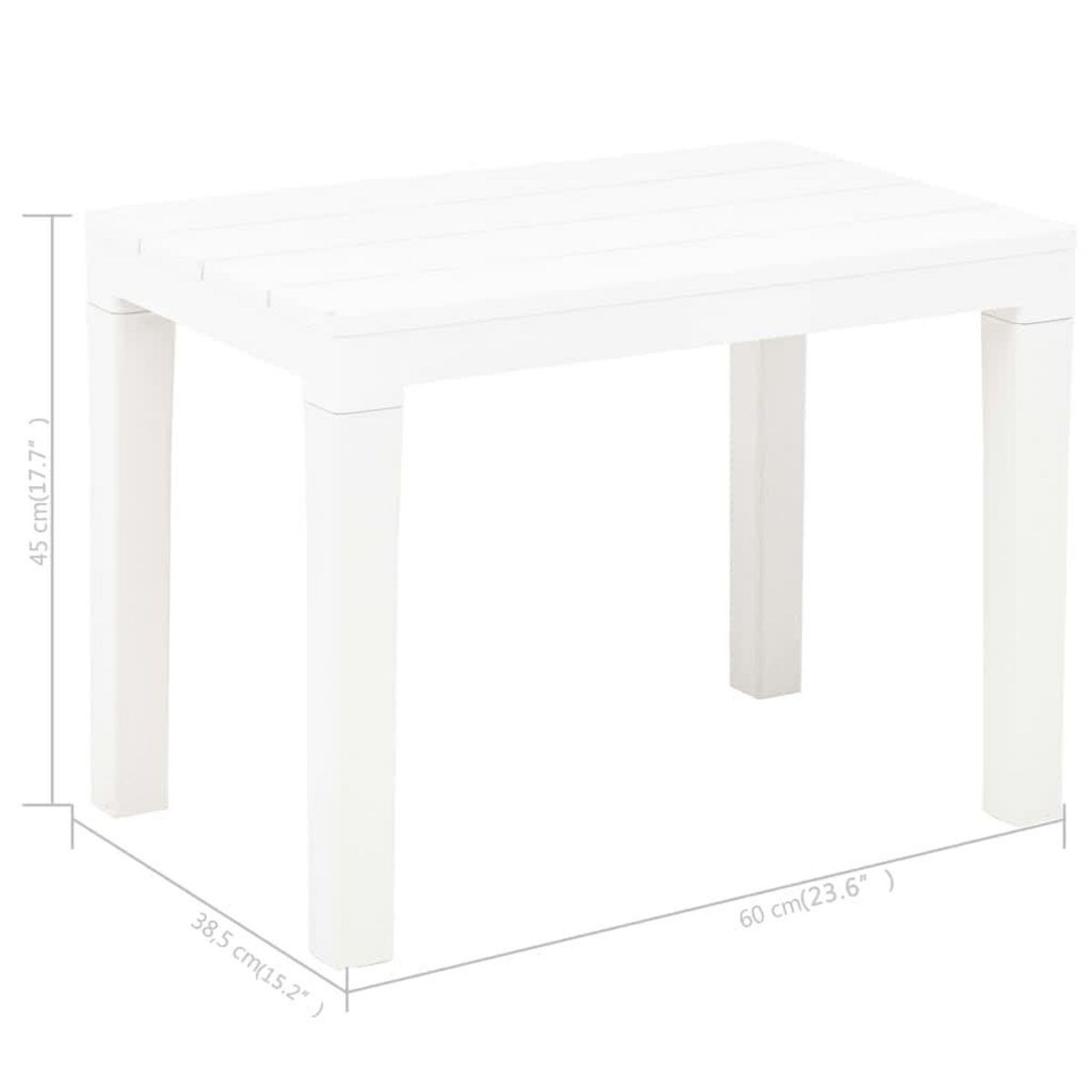 VIDAXL Bancs de jardin lot de 2 Blanc Plastique