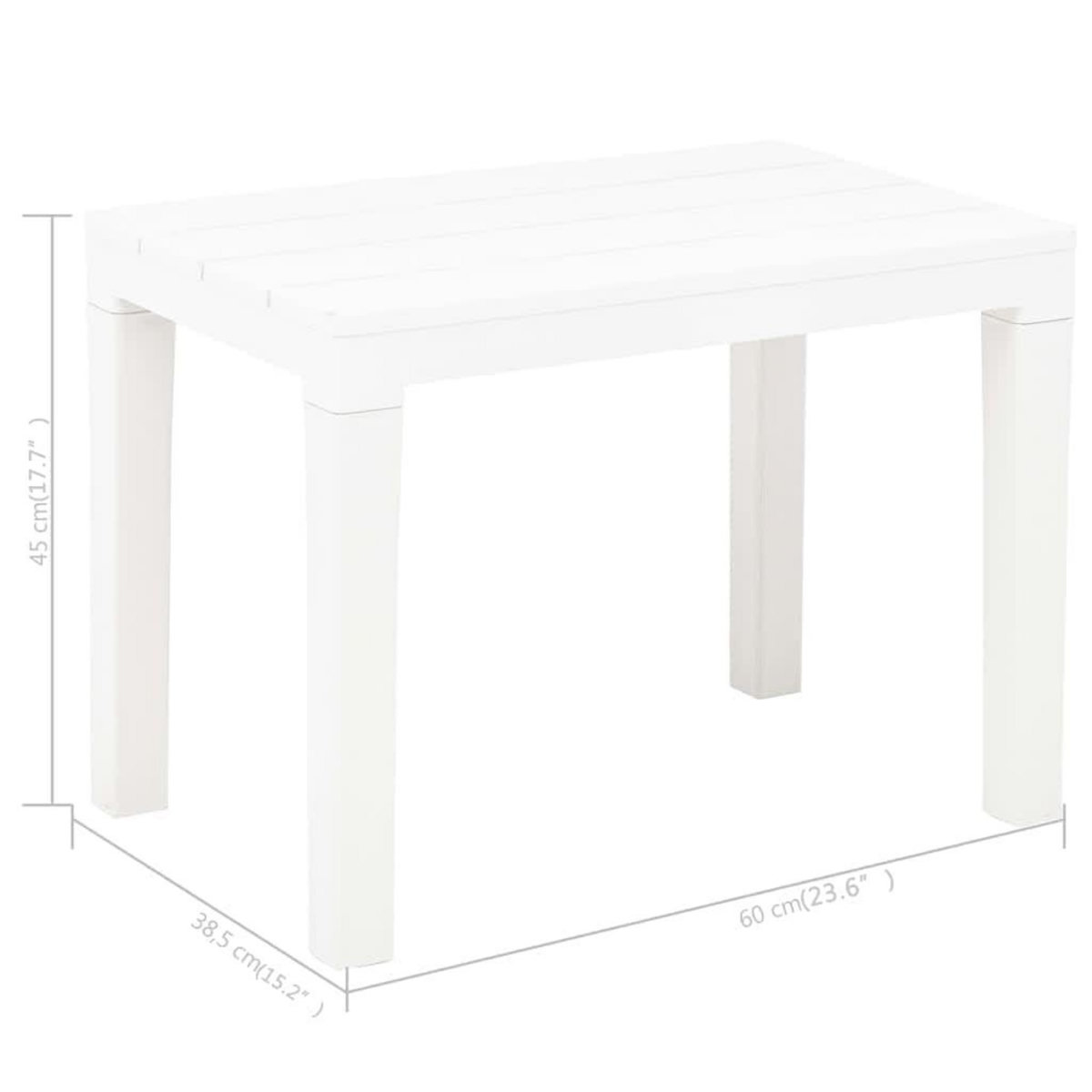 VIDAXL Bancs de jardin lot de 2 Blanc Plastique