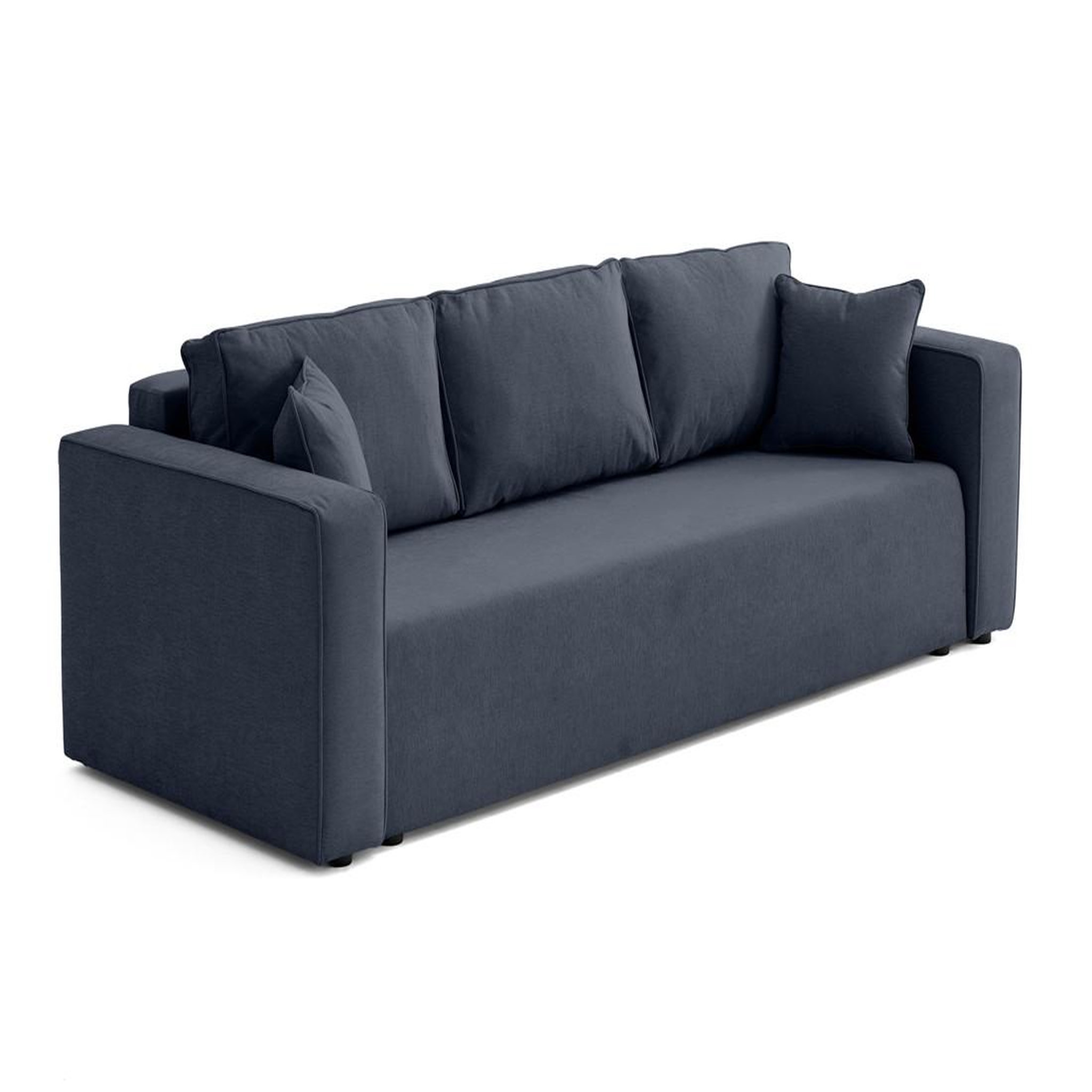 Voir la diapositive 5 : BEST MOBILIER Topaze - canapé 3 places - convertible avec coffre - en tissu