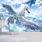 Paris Prix Papier Peint  Pegasus Blue. Coloris disponibles : Multicolore