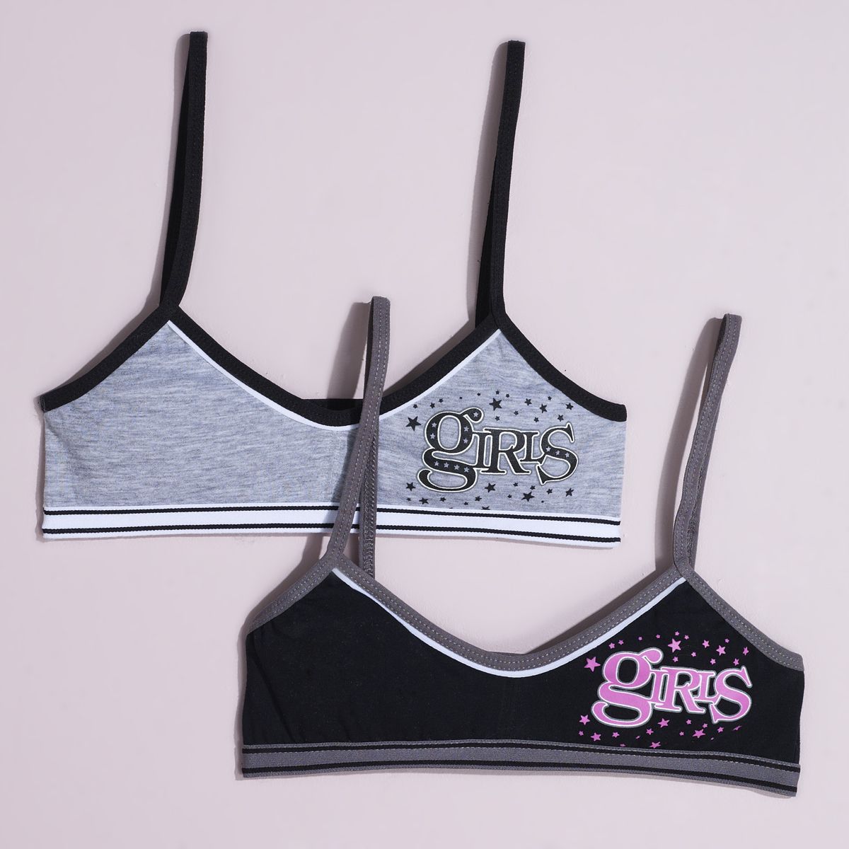 IN EXTENSO Lot de 2 brassières unies Girls