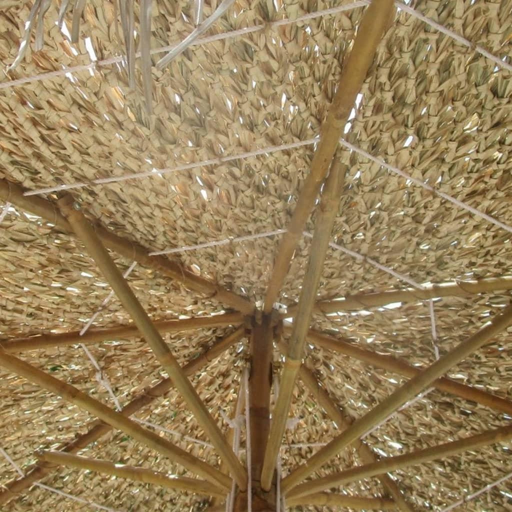 Voir la diapositive 2 : VIDAXL Parasol en bambou avec toit en feuille de bananier 270 cm