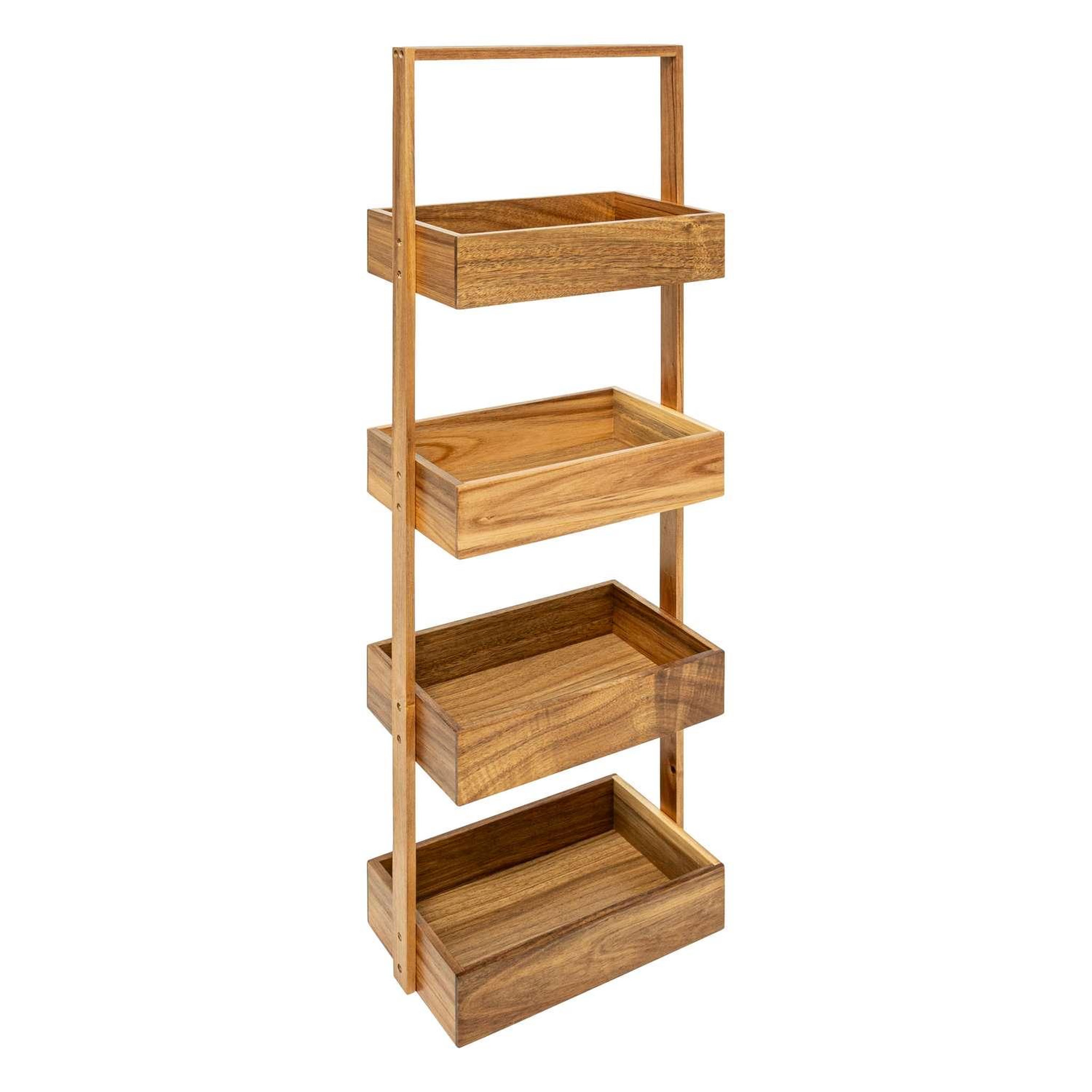 FIVE Étagère fine 4 niveaux en acacia - marron