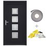 Voir la diapositive 2 : VIDAXL Porte d'entree anthracite 108x200 cm PVC