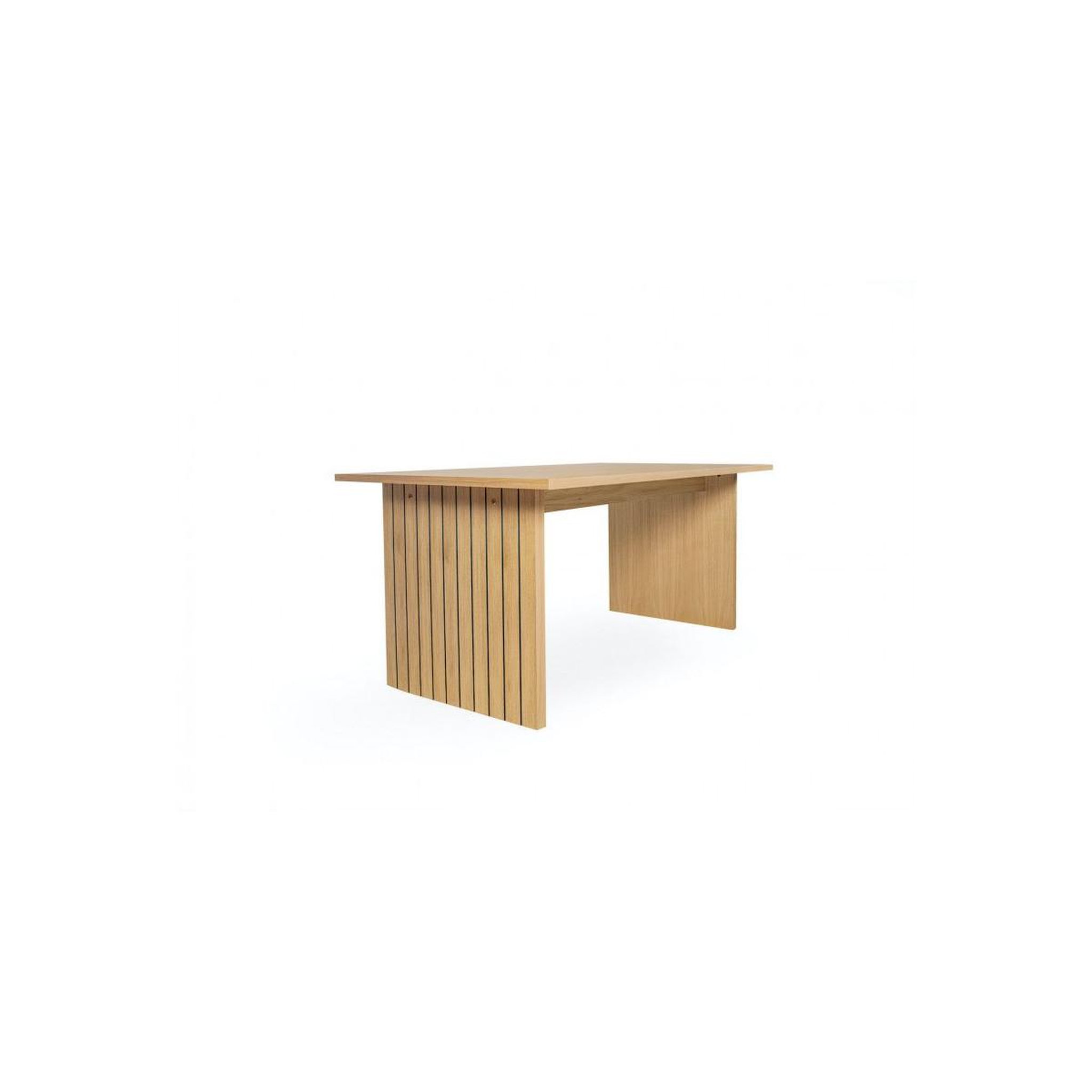 Voir la diapositive 2 : Paris Prix Table à manger design en bois  stripe  160cm naturel