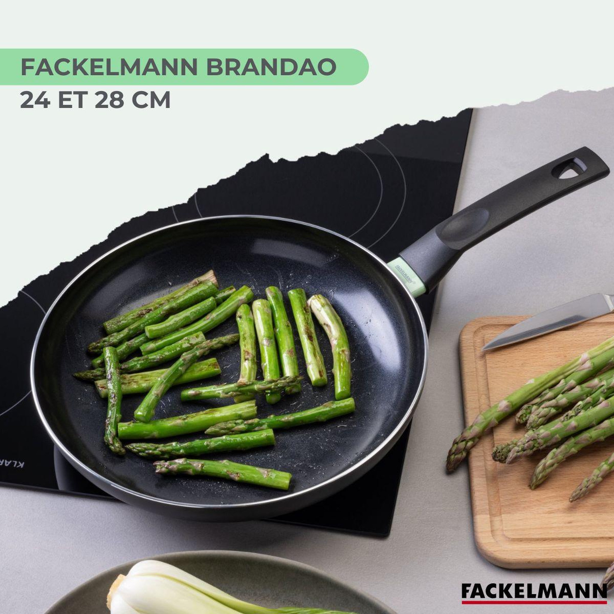 Voir la diapositive 2 : Fackelmann Set de 2 poêles antiadhésives céramique 24 et 28 cm fackelmann brandao