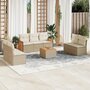 Voir la diapositive 1 : VIDAXL Salon de jardin avec coussins 8 pcs beige resine tressee