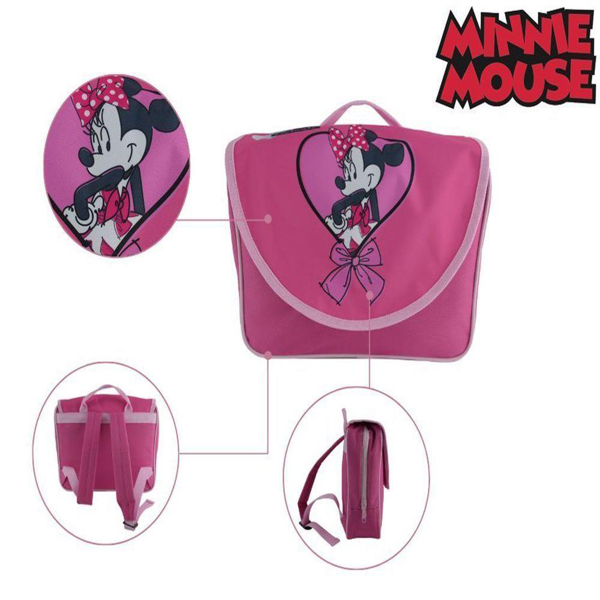 Voir la diapositive 5 : Bagtrotter BAGTROTTER Cartable 32 cm Disney Minnie Rose