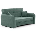 BEST MOBILIER Michelle - canapé droit 3 places convertible avec coffre en velours. Coloris disponibles : Gris, Noir, Rose, Jaune, Bleu, Beige, Vert, Marron, Violet