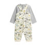 Voir la diapositive 2 : Petit Béguin Ensemble salopette bébé en molleton et t-shirt Boavista
