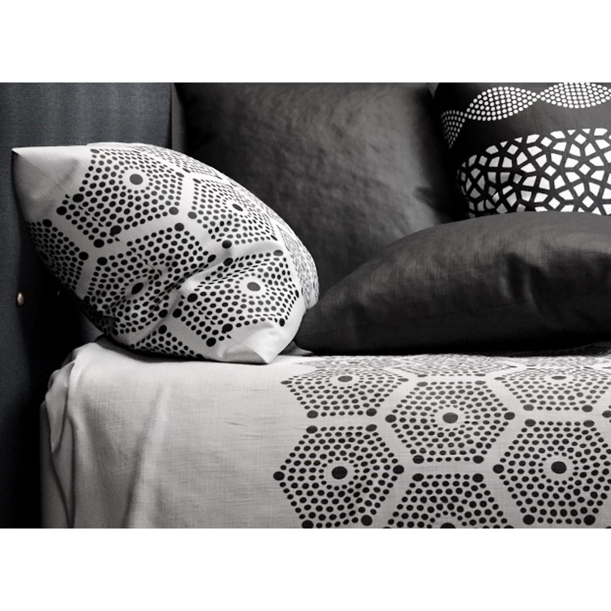 ATELIER DU COTON Parure housse de couette 100%coton 57fils pavage