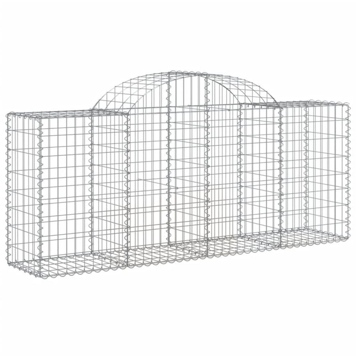 VIDAXL Paniers a gabions arques 4 pcs 200x50x80/100 cm Fer galvanise