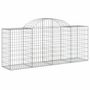 Voir la diapositive 3 : VIDAXL Paniers a gabions arques 4 pcs 200x50x80/100 cm Fer galvanise