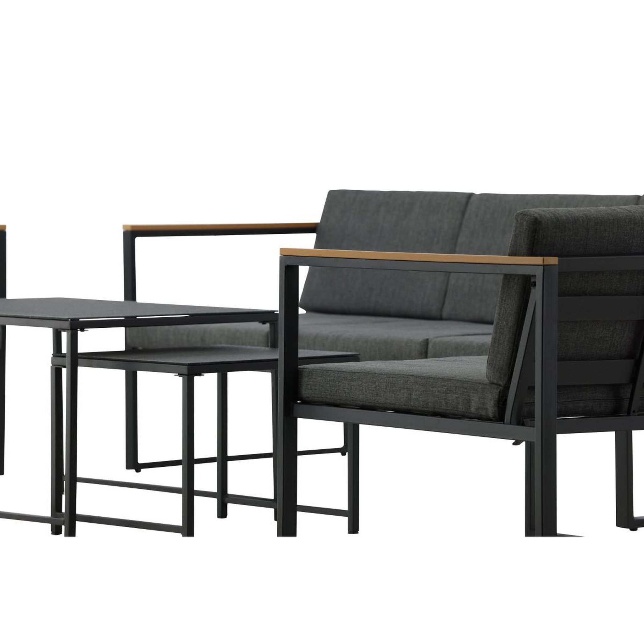 Voir la diapositive 3 : Paris Prix Salon de jardin 5 places  dakar  188cm gris