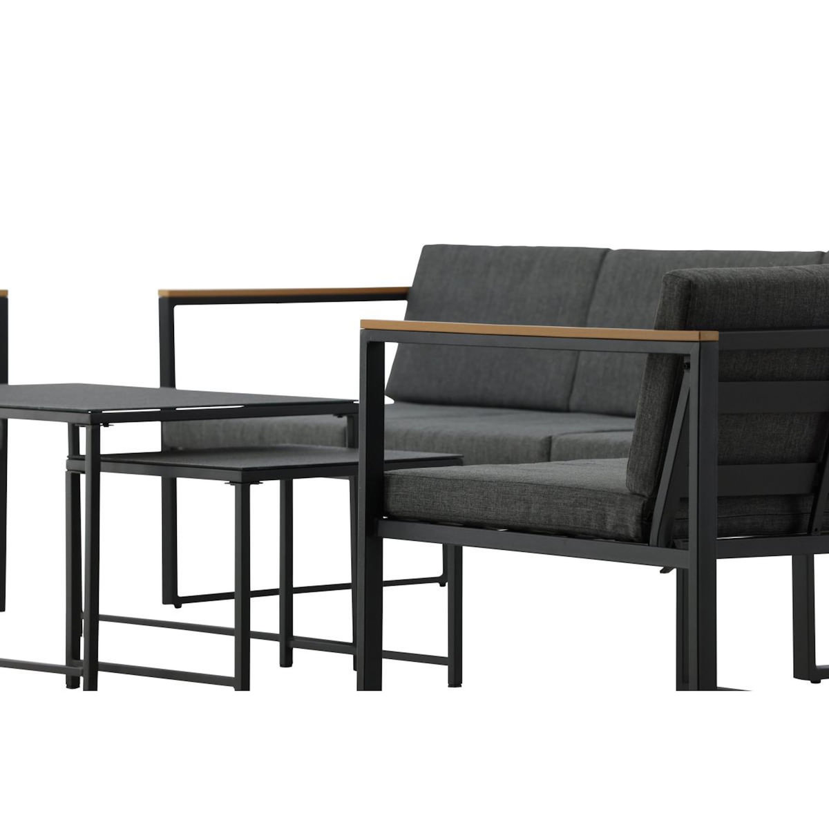 Paris Prix Salon de Jardin 5 Places  Dakar  188cm Gris