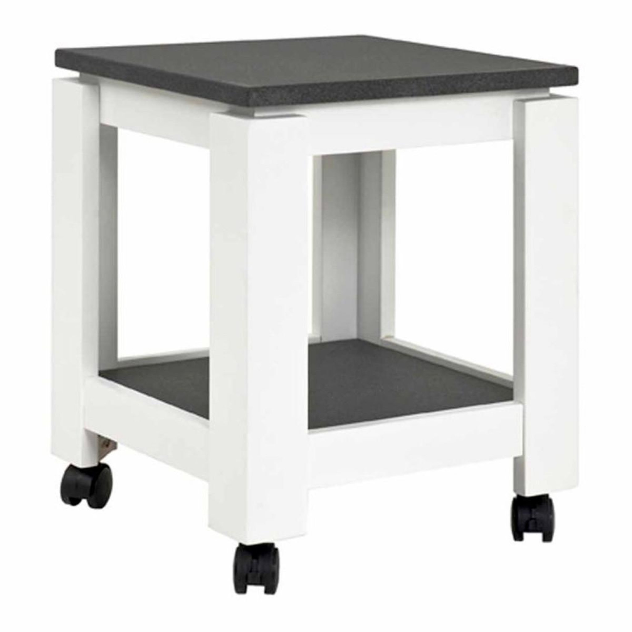 Paris Prix Table d'Appoint Desserte  Granit  45cm Blanc
