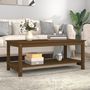 Voir la diapositive 3 : VIDAXL Table basse Marron miel 110x55x45 cm Bois massif de pin