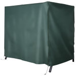OUTSUNNY Housse de protection balancelle de jardin 3 places bâche étanche dim. 2,05L x 1,24l x 1,64H m polyester PVC haute densité vert